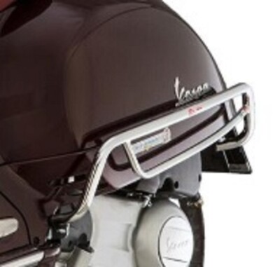 Sturzbügel Double Bar Schwarz Für Vespa PX - Seitenschutz Mit Fußrasten