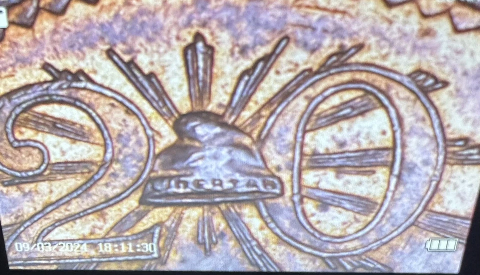 Moneda de Bronce 20 Centavos México 1960 RARA Foto 3 de 3