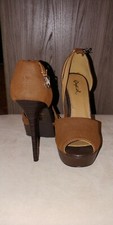WOMENS PEEP TOE STRAPPY PLATFORM STILETTO LADIES HIGH HEEL SIZE 6
