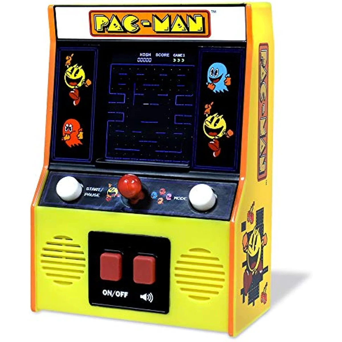 Basic Fun Arcade Classics Pac Man Color LCD Retro Mini Arcade Game Yellow