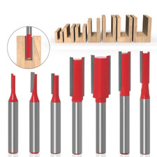 Double Blade 1/4 Inch Shank Straight Router Bit Milling Cutting Wood Trimming