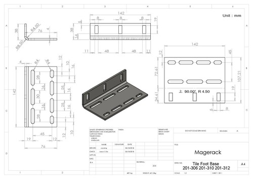 Magerack Tile Hook Bracket with Flashing Solar Panel PV Module Mounting Pack 10 - Picture 6 of 7