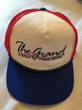 Vtg Bally's Grand Casino Hotel Atlantic City Gambling Truckers Hat Snapback