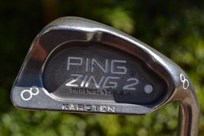 PING ZING 2 8 iron WHITE DOT JZ STEEL SHAFT | eBay