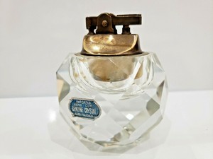 lighter crystal cut hand table cigarette 1874 genuine working japan