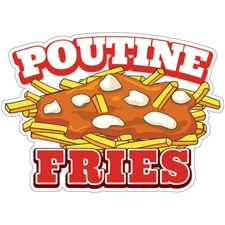 Poutine Fries Decal Concession Stand Food Truck Sticker