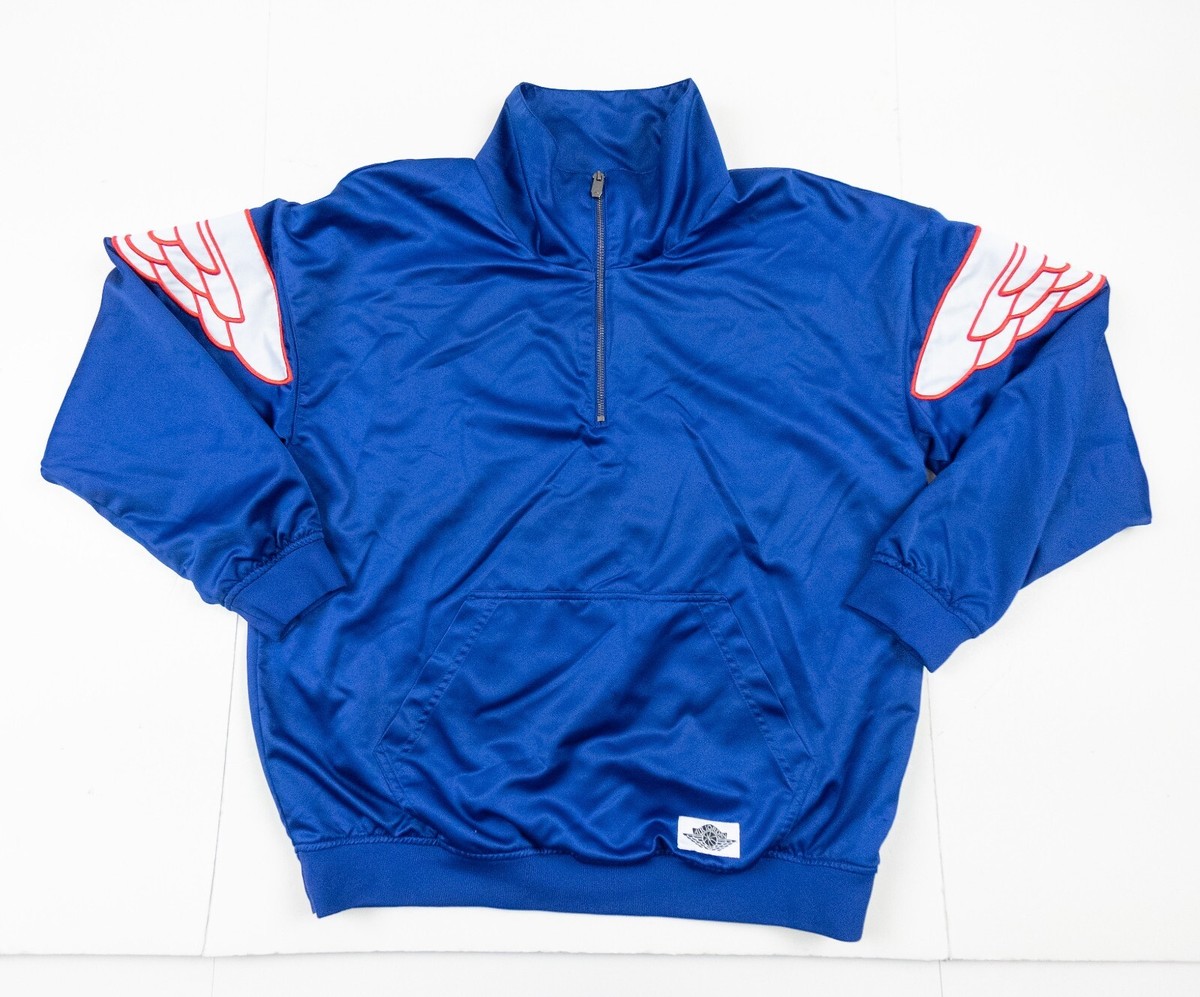 Air Jordan Jacket Adult Medium Blue 1/4 Zip Pullover Wings Classic