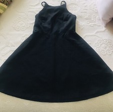 Lulus Celebration Stretch Black  Skater Dress Sz L