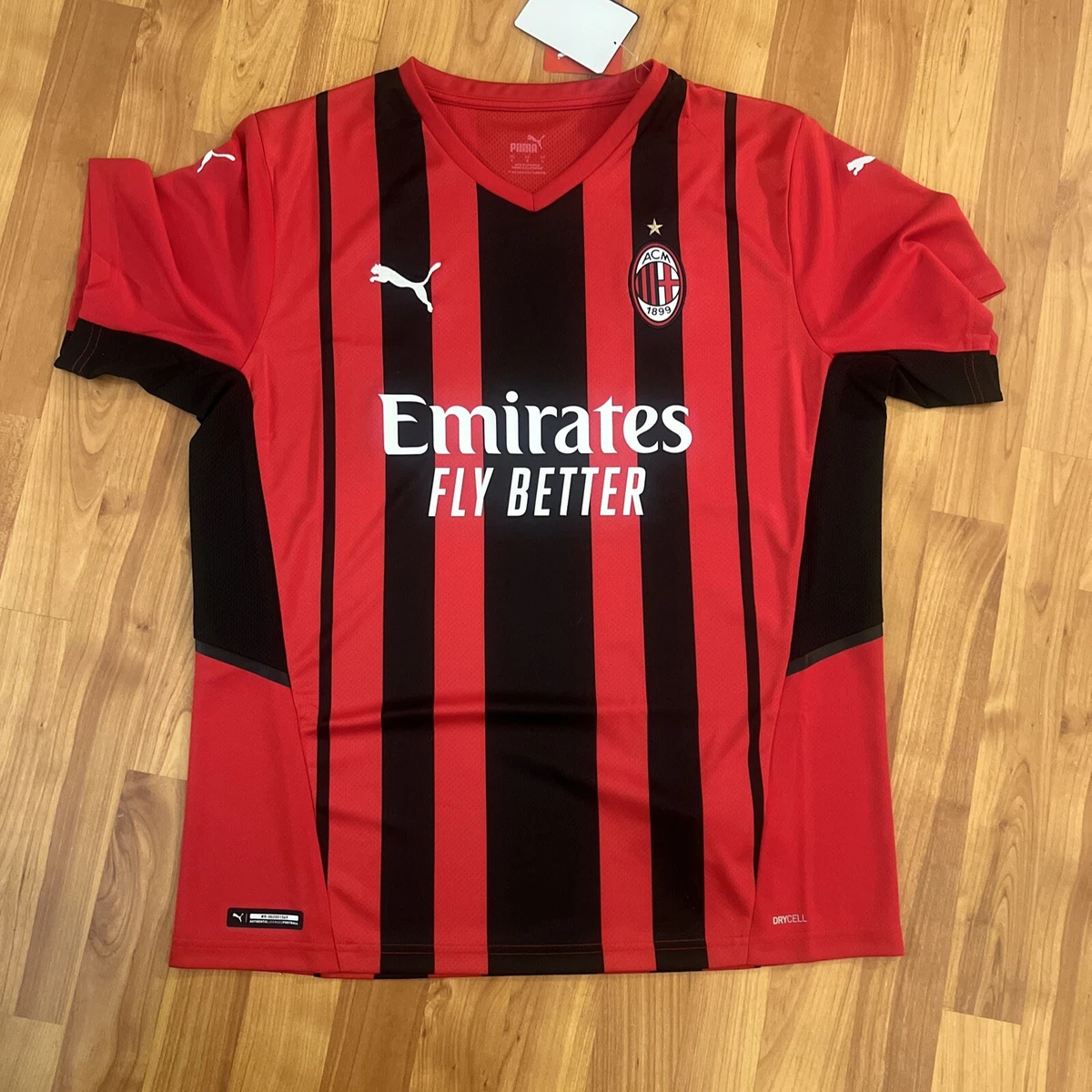 AC MILAN 2018 2019 HOME SHIRT ACM FOOTBALL SOCCER JERSEY MAGLIA PUMA MENS  SIZE S