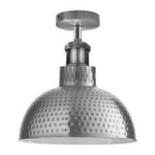 Industrial Flush Mount Ceiling Light Vintage Metal Shade E27 UK 1/2 Pack
