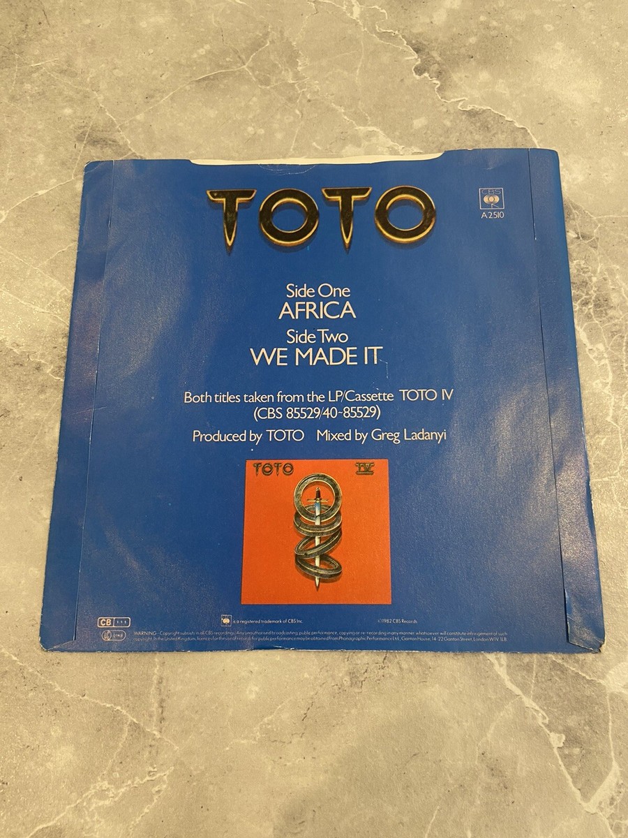 TOTO - 1982 Vinyl 45rpm 7” - AFRICA | eBay UK