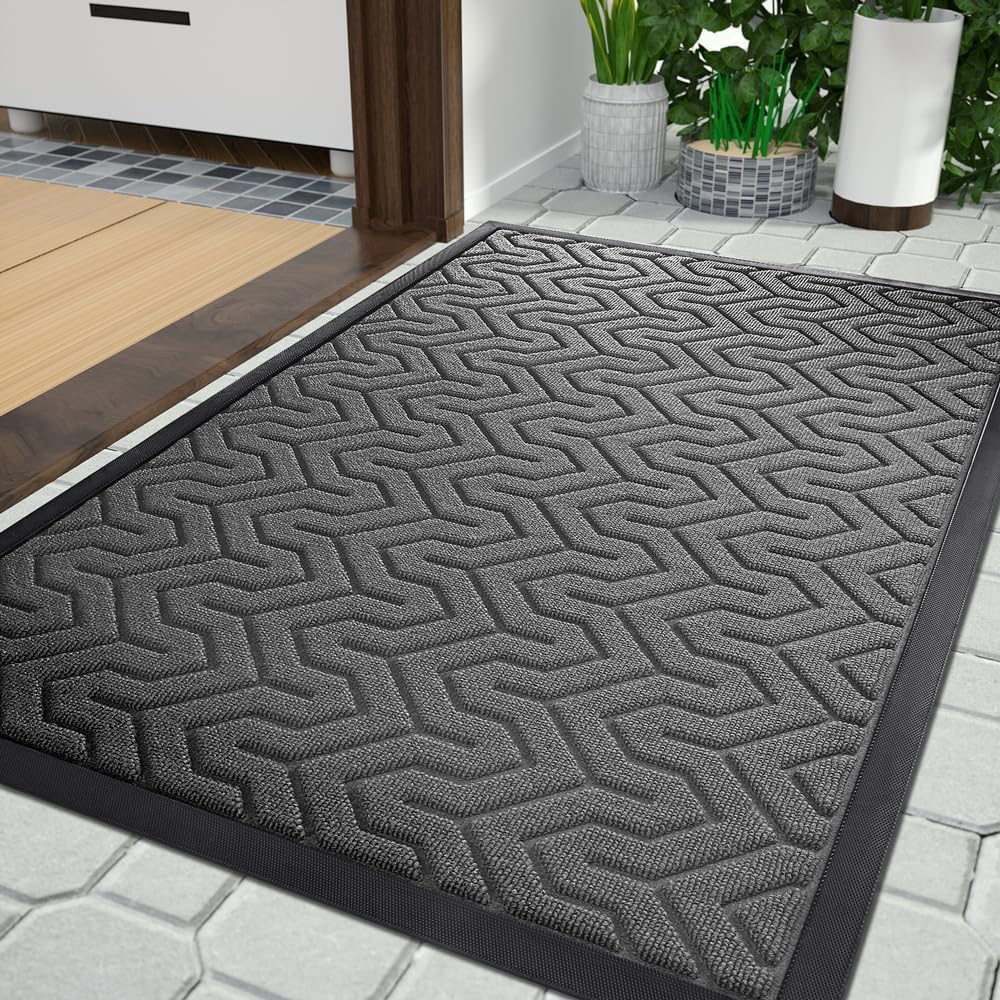 All-Season Door Mat, Heavy Duty Non-Slip, Indoor/Outdoor, Easy Clean, for Home