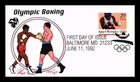 US COVER OLYMPIC BOXING FIRST DAY ISSUE PUGH HAND PAINTED