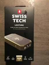 Swiss Tech LEISTUNG mAh Wireless Power Bank Flashlight Charging Pad 20k 31655