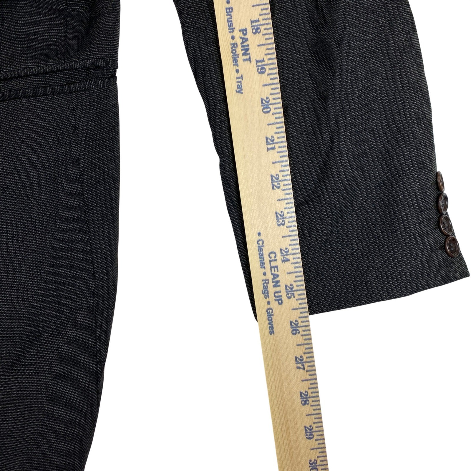 Hugo Boss Blazer Sport Coat Mens 42 L Long Gray 100% Wool Super 100s Jacket thumbnail 9