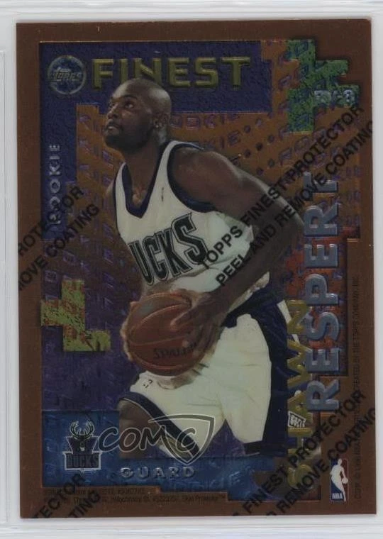 1995-96 Topps Finest Rookie/Veteran Vin Baker Shawn Respert #RV-8 RC - Image 2 of 2