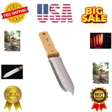 The  Hori Hori Namibagata Japanese Stainless Steel Weeding Knife, 7.25-Inch B...