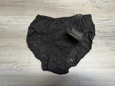 Vintage Maidenform Affair Stretch Lace Hi-Leg Brief Black Panties Womens Sz 5 9