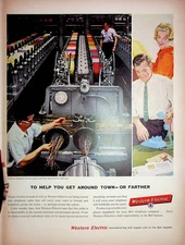 Original 1958 Vintage Telephone Ad: Western Electric unit of the Bell System
