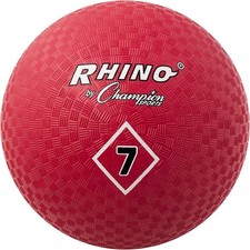 Champion Sports Nylon Wound 2-Ply Red Playground Ball, 7-Inch