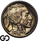 1913 Buffalo Nickel Type 1, Great Color, Solid Gem BU++, Full Strike, Very PQ