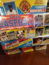 5 Complete Unopened Sets Baseball. 1990 Bowman,88 And 91 Fleer, 2x Topps 1992.