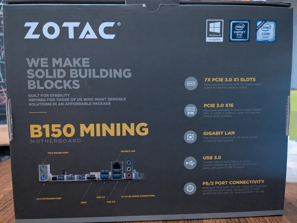 Placa madre para minería Zotac B150 Foto 4 de 4