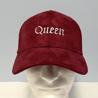 Queen Maroon Snapback Hat Embroidered Adjustable Baseball Cap