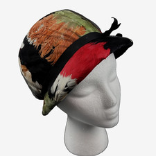 Cloche Hat Womens Multi-Colored Feathered 60's With Original Box Angel Designs