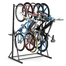 Freestanding Bike Storage Rack Vertical Bike Rack Indoor Garage Floor Stand 