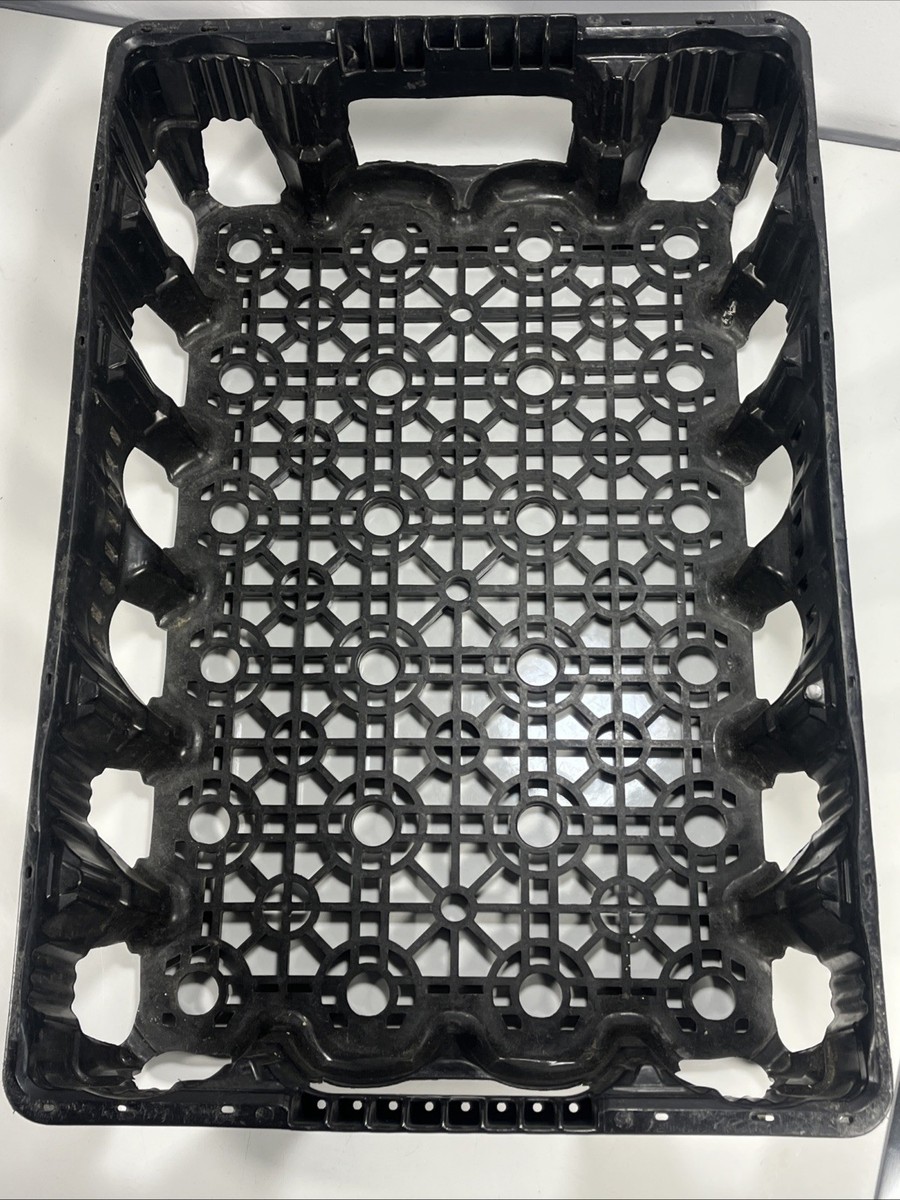 Black Plastic 16 - 20oz Coca-Cola Shallow Crate 18.5 x 12.5