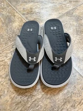 Under Armour Size 13 - Men's Ignite Pro Flip Flops - Mod Gray/Pitch Gray