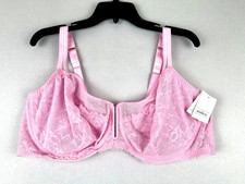 Auden Lace Bra 46D NWT Unlined Comfort Wire Balconette Pink