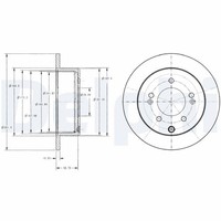 2X Delphi Bremsscheibe BG4327 FüR KIA