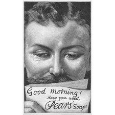 PEARS SOAP Good Morning Victorian Advertisement 1895