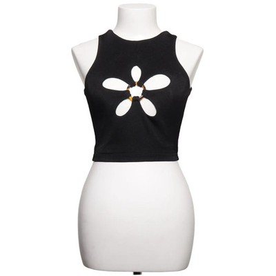 Bailey Rose, Top, Größe: XS, BRT1281-A, Schwarz, Elasthan/Polyester, Blumen #VkX