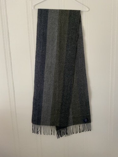 The Tie Bar Gray And Black Striped Scarf