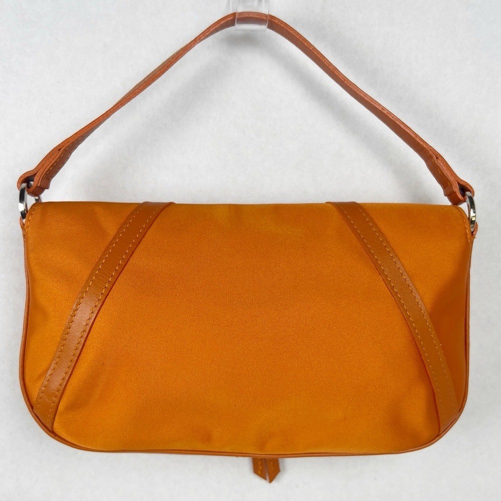 LONGCHAMP Burnt Orange Satin Rectangular Mini Bag… - image 2