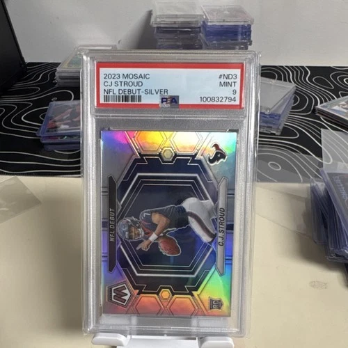 2023 Panini Mosaic CJ Stroud RC ND-3 Silver Prizm NFL Debut PSA 9 Texans