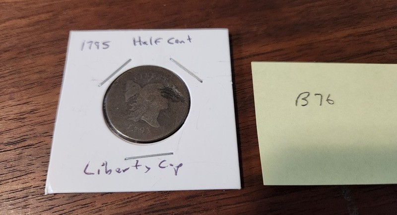 1795 Liberty Cap Half Cent - Plain Edge No Pole, gouged