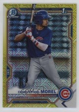 2021 Bowman Mega Box Yellow Mojo Refractor 66/75 Christopher Morel #BCP-131 8mm