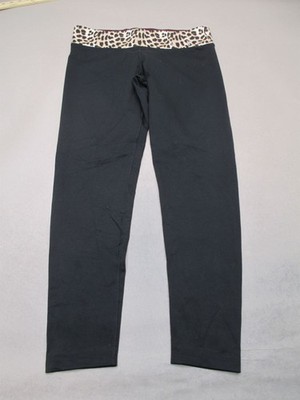 PINK Victorias Secret Size S Womens Black Compression Pull On Sport Capri 358