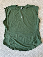 Alphalete Shirt Womens 3XL Green Sleeveless Athletic Muscle Gym Training Logo