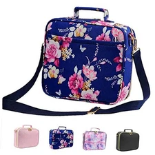  Bible Cover for Women,Carrying Book Case Church Bag Bible Blue-Flower