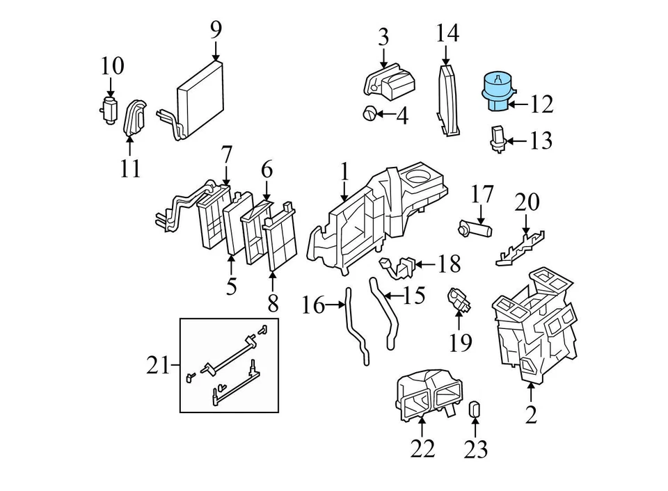 Mercedes-Benz C63 AMG 2008-2014 - motor soplador / ventilador 2048200208 Foto 3 de 4
