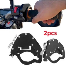 2x Motorcycle Cruise Control Throttle Lock Throttle Assist Top Stainless Steel
