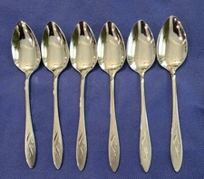 Oneida Oneidacraft Deluxe EMBER GLOW Stainless 6 TEASPOONS Brand new!