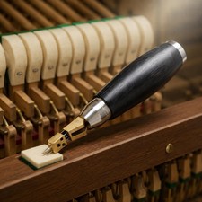 Piano Tuning Hammer Ebony Handle Rotating Piano Peg Tool Metal Tip