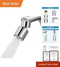 Easy Install Chrome Faucet Aerator - NSF Certified with Extended Rotation Angle