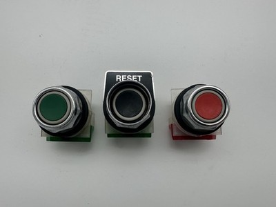 LOT OF 3* Square D Push Button Switch 9001 KA3 | RED - GREEN - RESET
